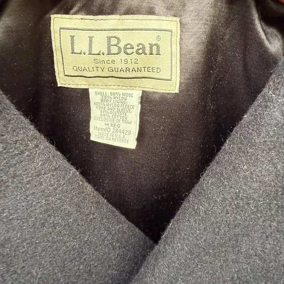 L.L. Bean Italian Wool Navy Blue Double Breasted Peacoat, Men's M - Picture 5 of 11
